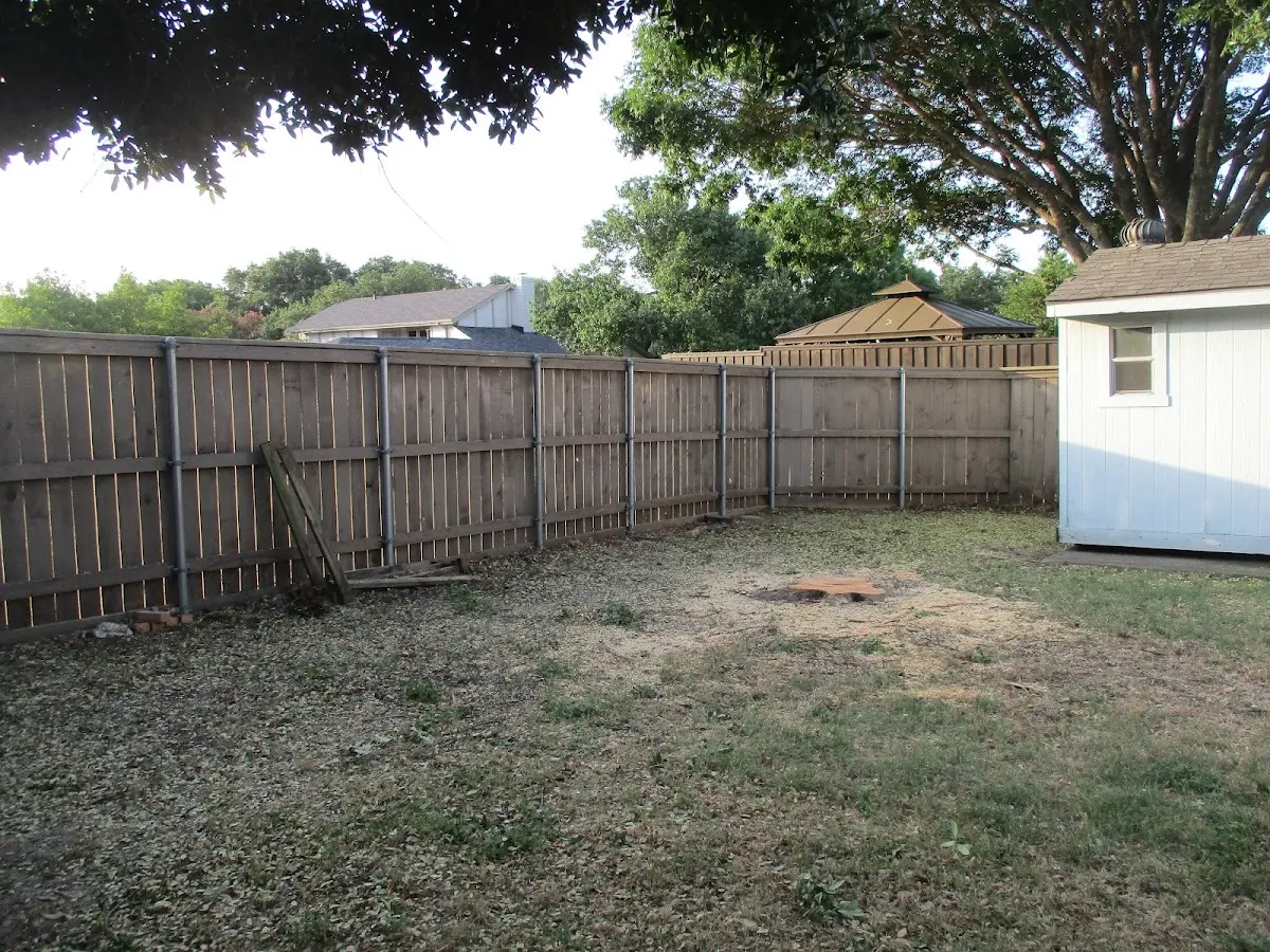 Cleared yard after professional tree removal in El Reno